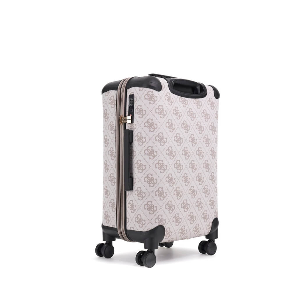 GUESS Berta Travel Γυναικεία Βαλίτσα Ταξιδίου Γκρί HWOB86889820-DARK TAUPE LOGO
