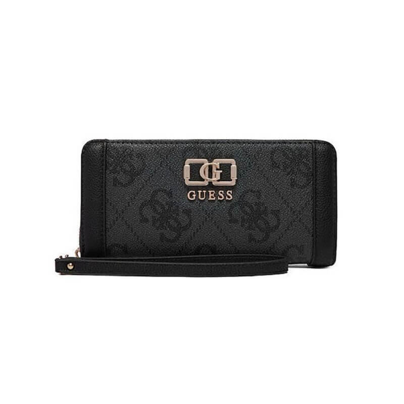 GUESS Karnilla Logo SLG Γυναικείο Πορτοφόλι Γκρί OS9901146-COAL LOGO