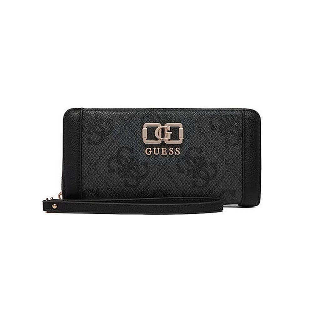 GUESS Karnilla Logo SLG Γυναικείο Πορτοφόλι Γκρί OS9901146-COAL LOGO