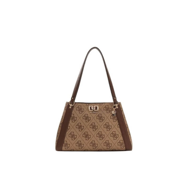 GUESS Karnilla Logo Γυναικεία Τσάντα Ώμου Μπέζ HWOS9901220-LATTE LOGO BROWN