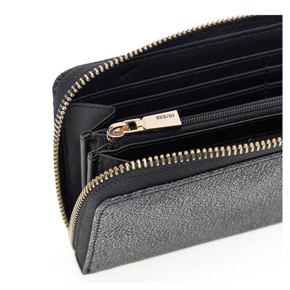 GUESS LAUREL II SLG Γυναικείο Πορτοφόλι Γκρί SG7459146-COAL LOGO