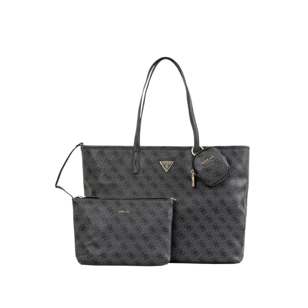 GUESS Power Play II Γυναικεία Τσάντα Ώμου Γκρί HWSL7124240-COAL LOGO