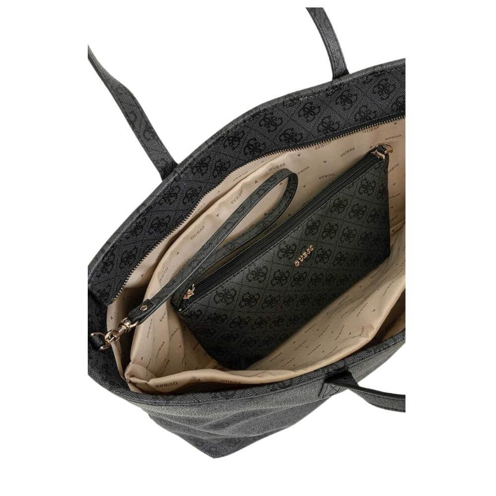 GUESS Power Play II Γυναικεία Τσάντα Ώμου Γκρί HWSL7124240-COAL LOGO