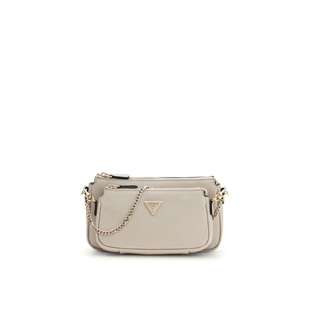 GUESS Noelle II Mini Γυναικεία Τσάντα Χειρός/Χιαστί Εκρού HWZG9672710-TAUPE
